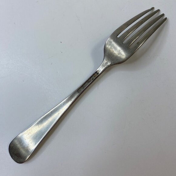 W Nickel Silver 7" 4 Tine Dinner Fork Vintage - Picture 2 of 4